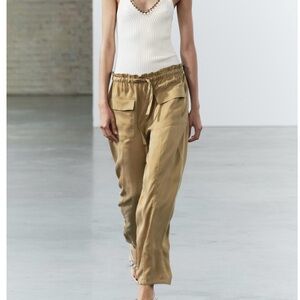 Zara Flowy Picket Pants - ZW Collection. Size S